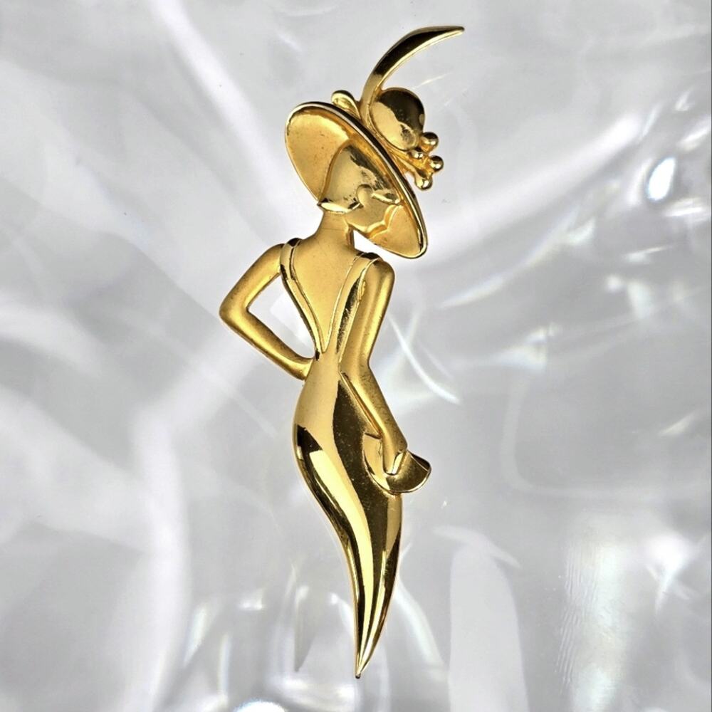 Vintage Lady Remmington Brooch by JJ